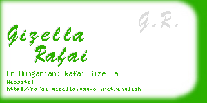 gizella rafai business card